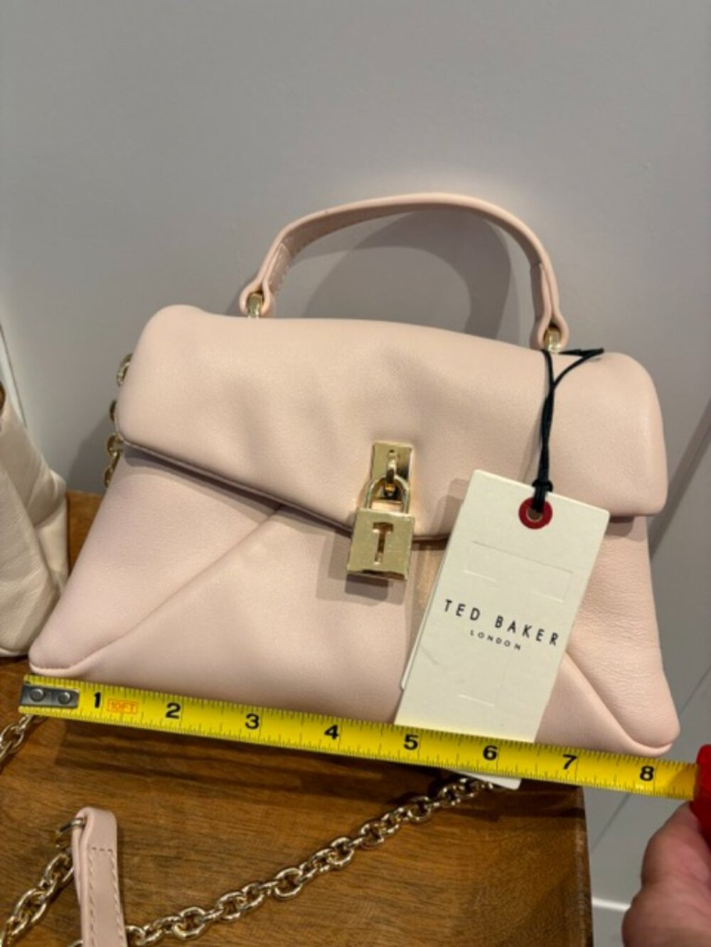 Ted Baker London Poppy Mini Satchel Blush  Leather Crossbody Bag - Picture 6 of 9